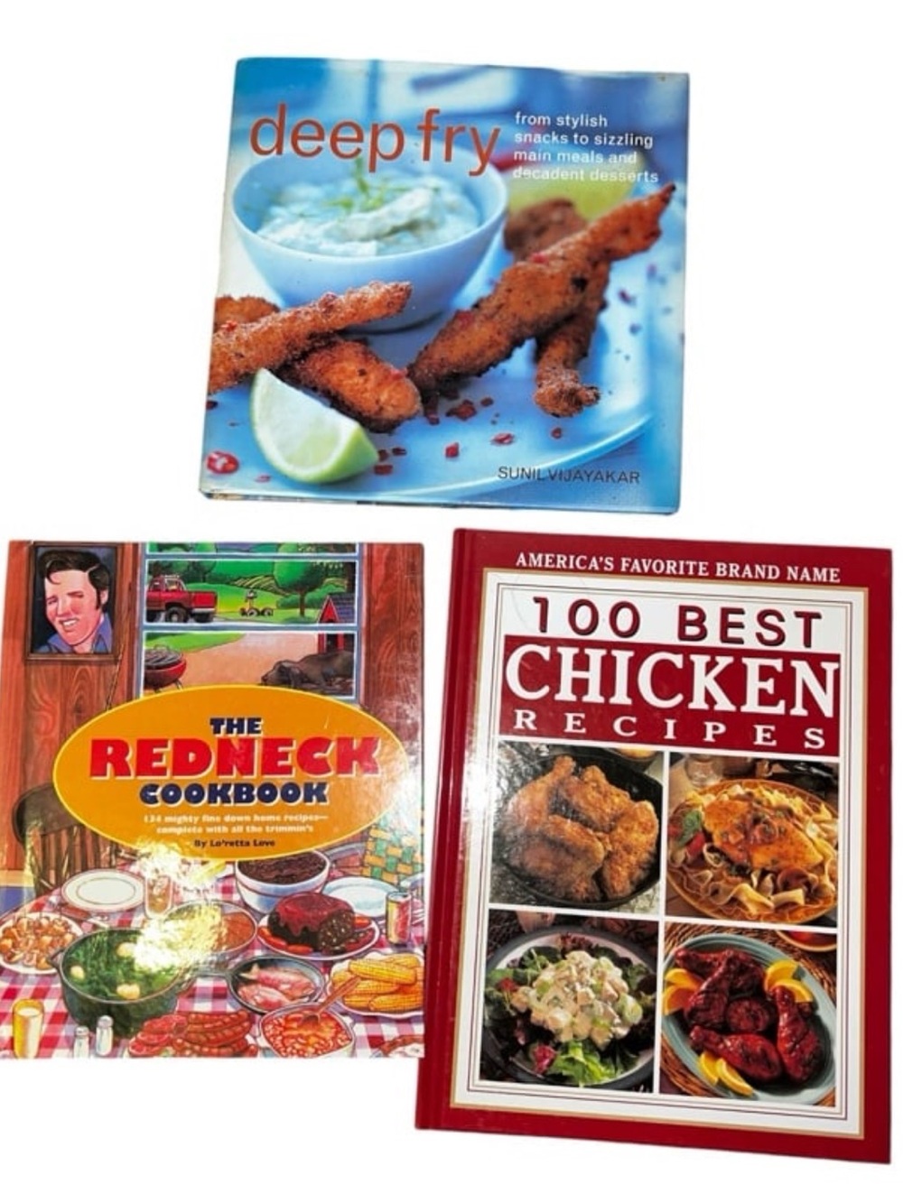 Redneck Cookbook , 100 Best Chicken Recipes, Deep Fry Cookbook Lot